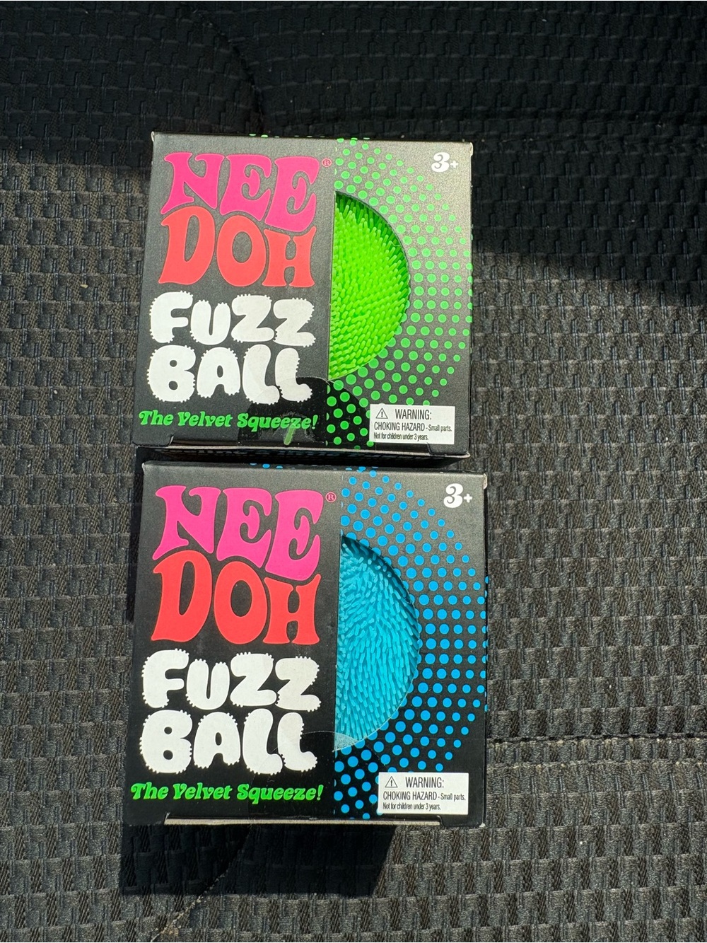Needoh Fuzz Balls - Green and Blue
